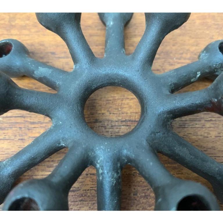 Mid-Century Danish Brutalist Cast Iron Metal Candleholder by Jens H. Quistgaard For Sale 1