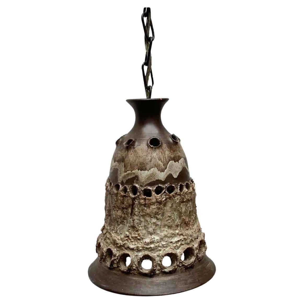 Pendentif danois brutaliste du milieu du siècle dernier de Judi Kunst