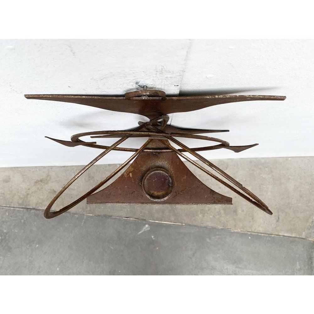 Mid-Century Danish Brutalist Metal Wall Sculpture and Candle Holder, 1960s For Sale 4