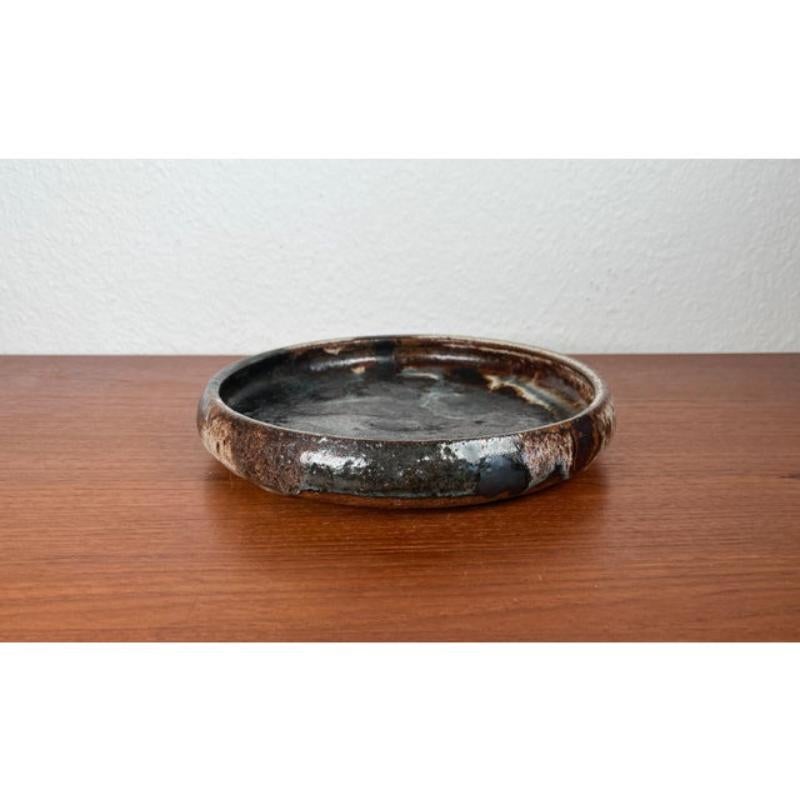 Mid-Century Modern Mid-Century Danish Brutalist Pottery Bowl by Jim & Henny Waldorff, 1960s For Sale