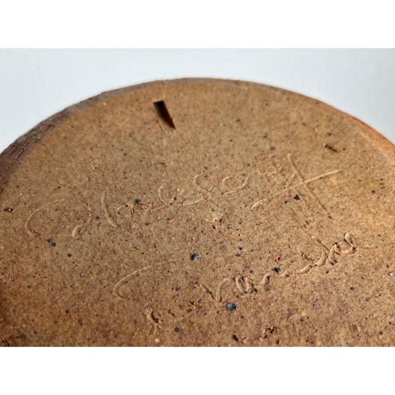 Ceramic Mid-Century Danish Brutalist Pottery Bowl by Jim & Henny Waldorff, 1960s For Sale