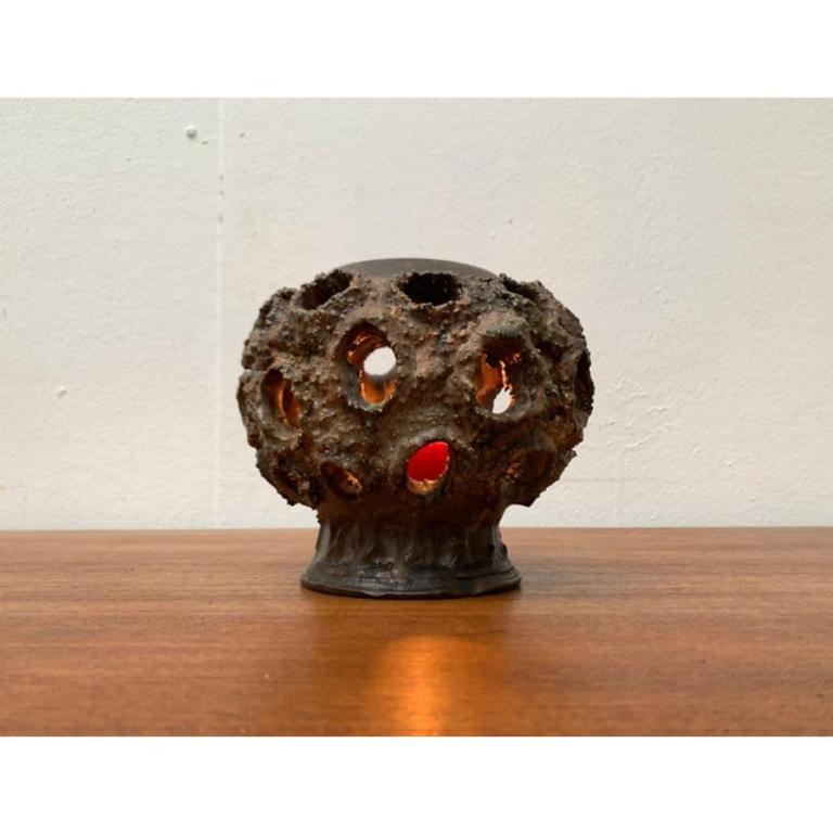 Dänischer brutalistischer Mid-Century-Kerzenhalter aus Keramik von Judi Kunst, 1960er Jahre im Angebot 5
