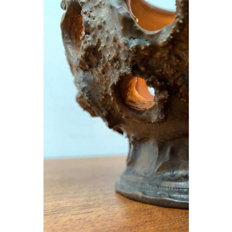 Dänischer brutalistischer Mid-Century-Kerzenhalter aus Keramik von Judi Kunst, 1960er Jahre im Angebot 6