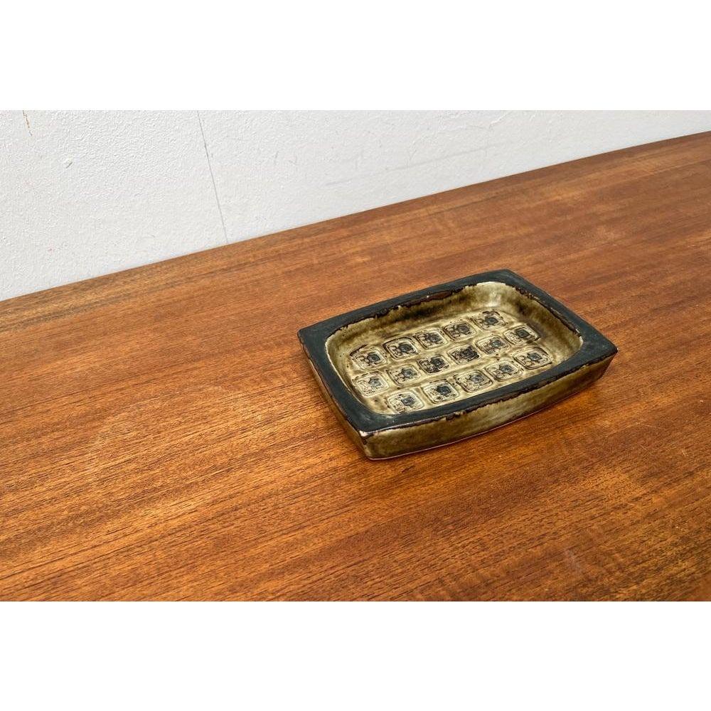 20th Century Mid-Century Danish Brutalist Stoneware Bowl by Jorgen Mogensen For Sale