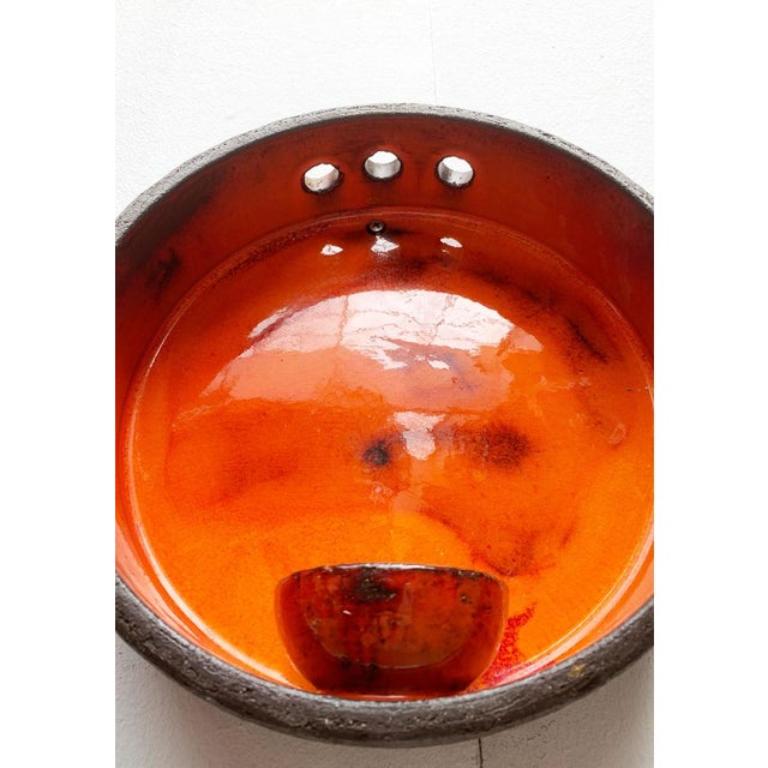 Mid-Century Danish Brutalist Studio Pottery Wall Candle Holder, 1960s For Sale 7