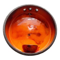 Mid-Century Danish Brutalist Studio Pottery Wall Candle Holder, 1960s
