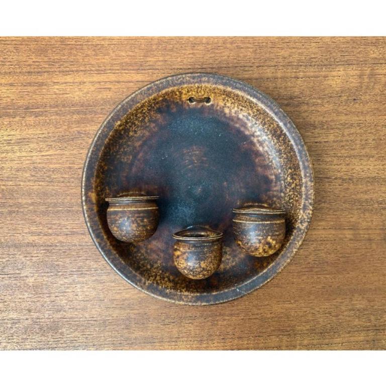Mid-Century Danish Brutalist Studio Pottery Wall Candleholder , 1960s For Sale 5