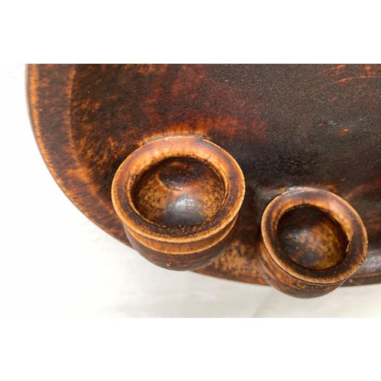Mid-Century Danish Brutalist Studio Pottery Wall Candleholder , 1960s For Sale 3