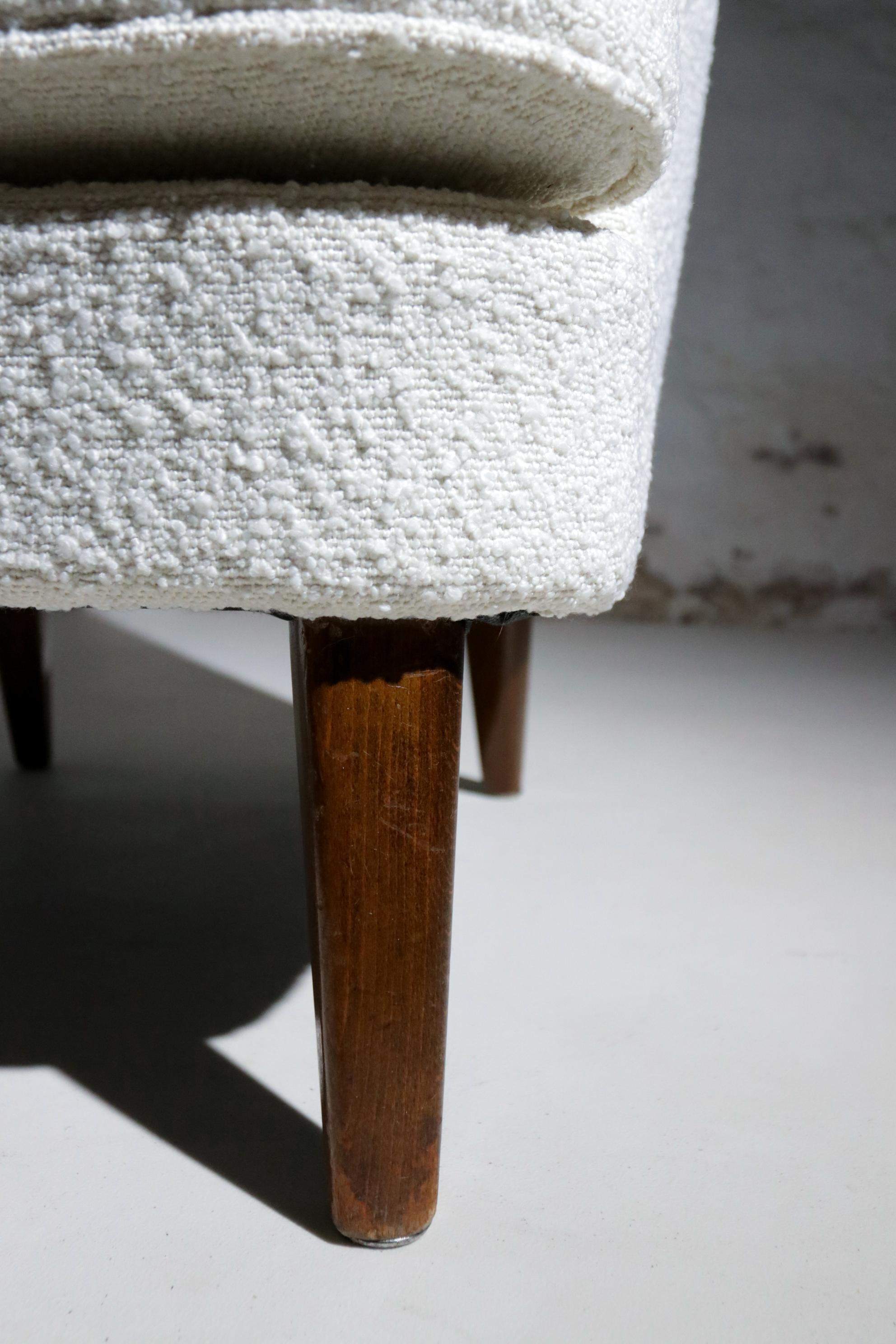Mid-Century Danish Cabinetmaker 1950s Boucle Armchair / Lounge Chair 8