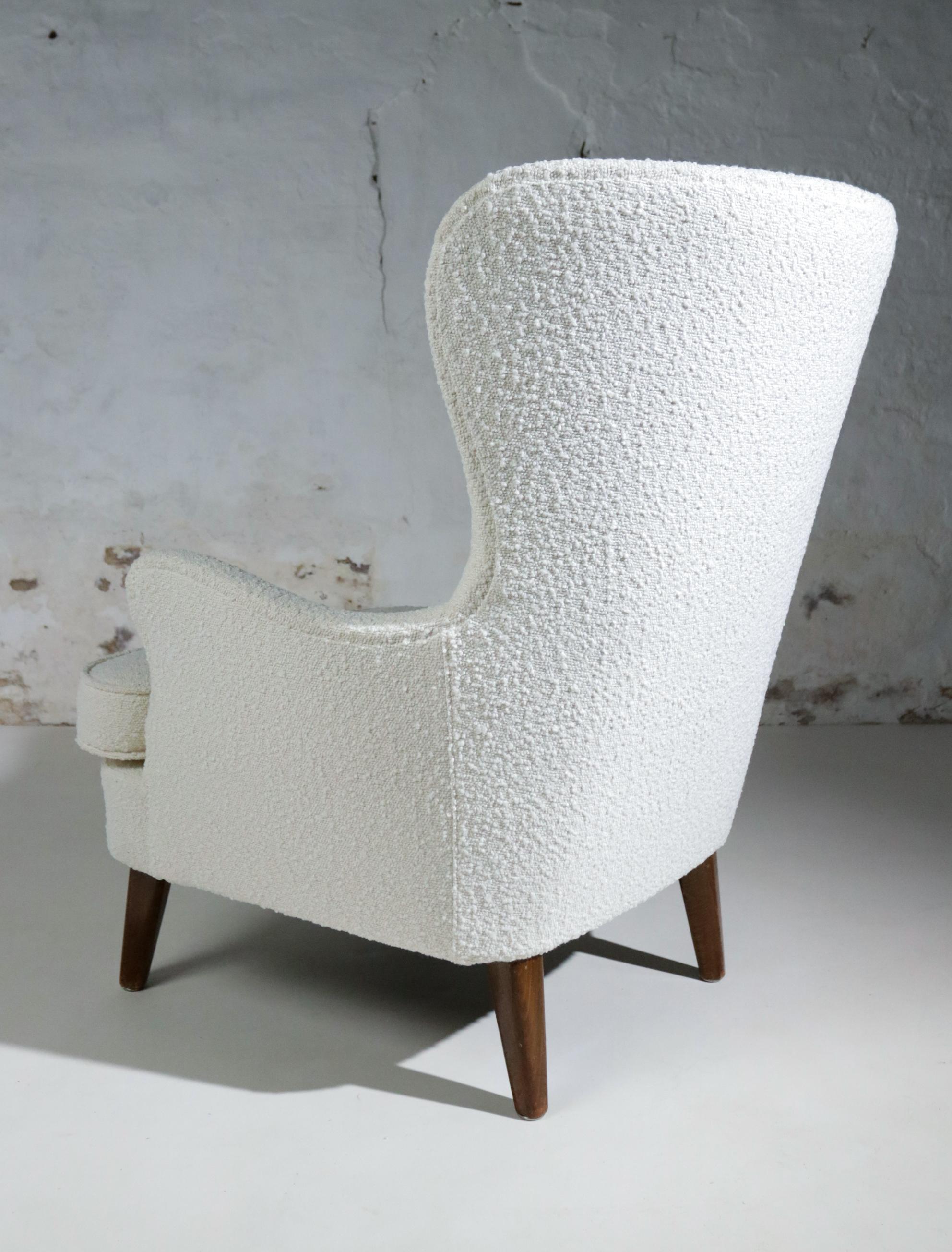 Mid-Century Danish Cabinetmaker 1950s Boucle Armchair / Lounge Chair 3