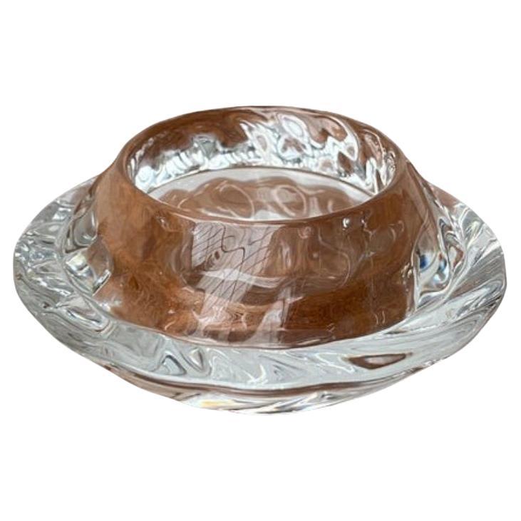 Portacandele in vetro danese di metà secolo della serie Capriole, Royal Copenhagen, 1960