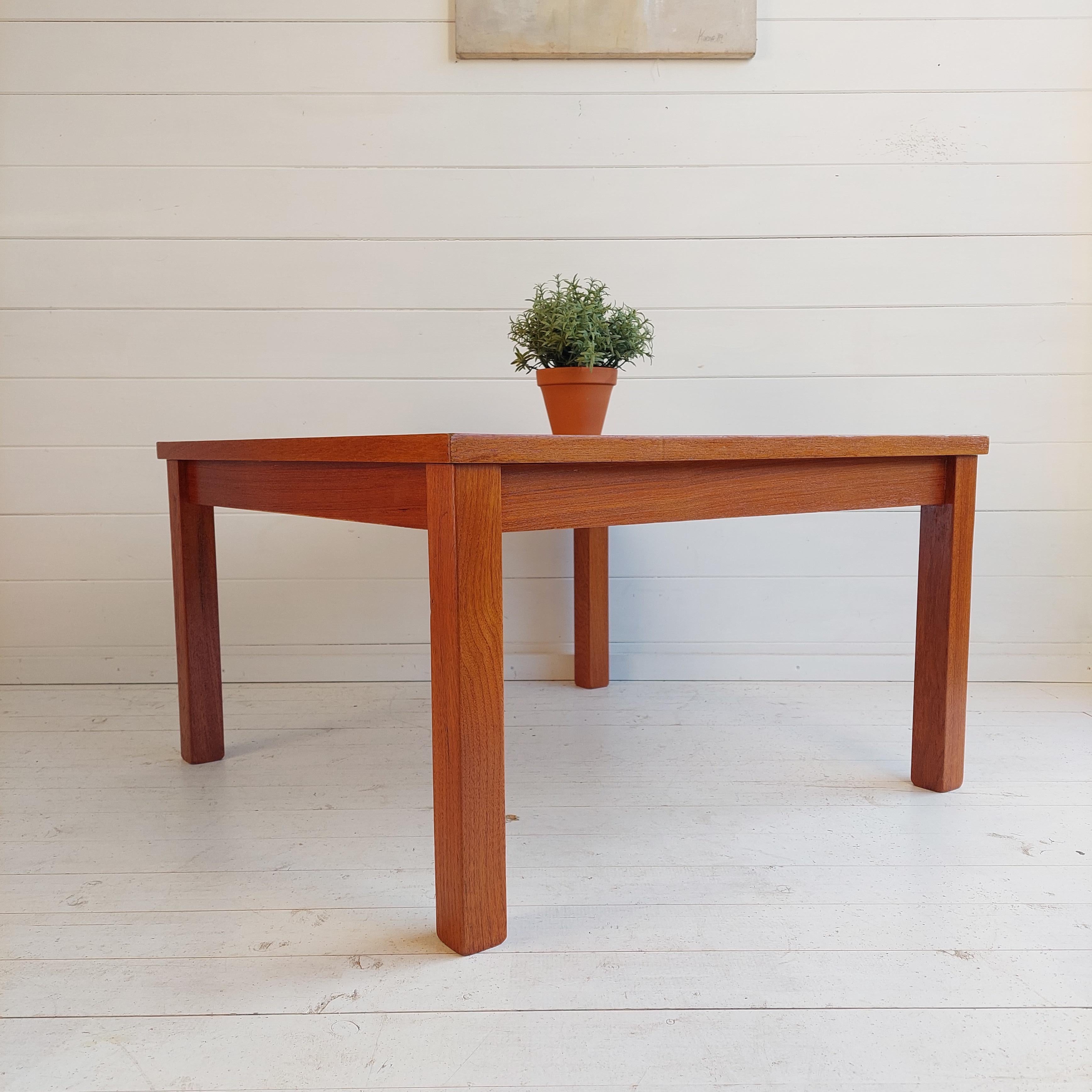Mid-Century Modern Mid Century Danish Ceramic and Teak Coffee Table by Ox Art for Trioh, 1970s For Sale