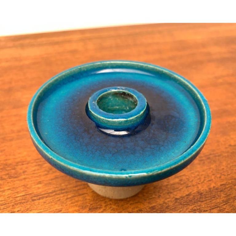 Portacandele in ceramica danese di metà secolo di Herman A. Kähler per HAK, anni '60 In condizioni ottime in vendita a Hamburg, DE