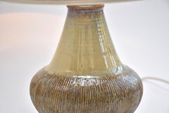 Mid-century Danish ceramic glazed table lamp by Soholm