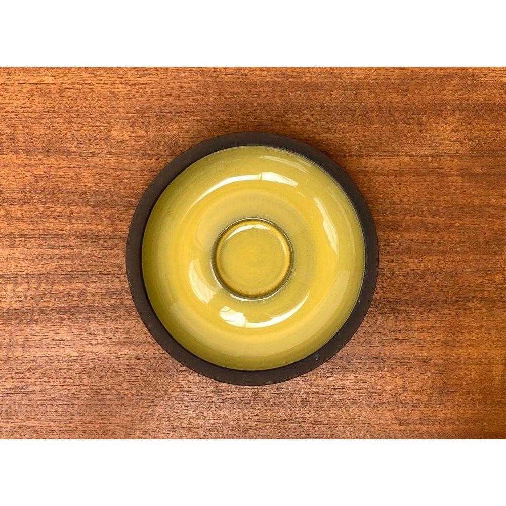 Brutalist Mid-Century Danish Ceramic Minimalist Candle Holder From Lehmann Pottery, 1960s For Sale