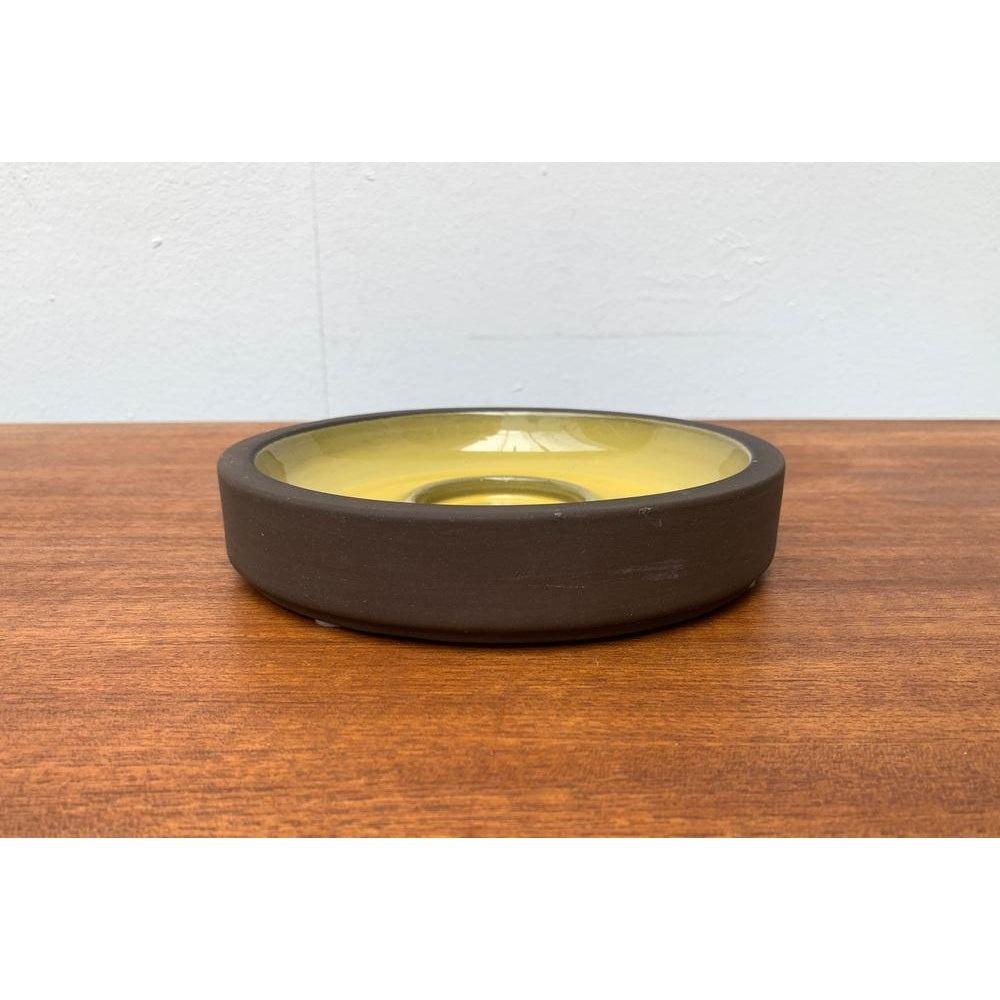 20th Century Mid-Century Danish Ceramic Minimalist Candle Holder From Lehmann Pottery, 1960s For Sale