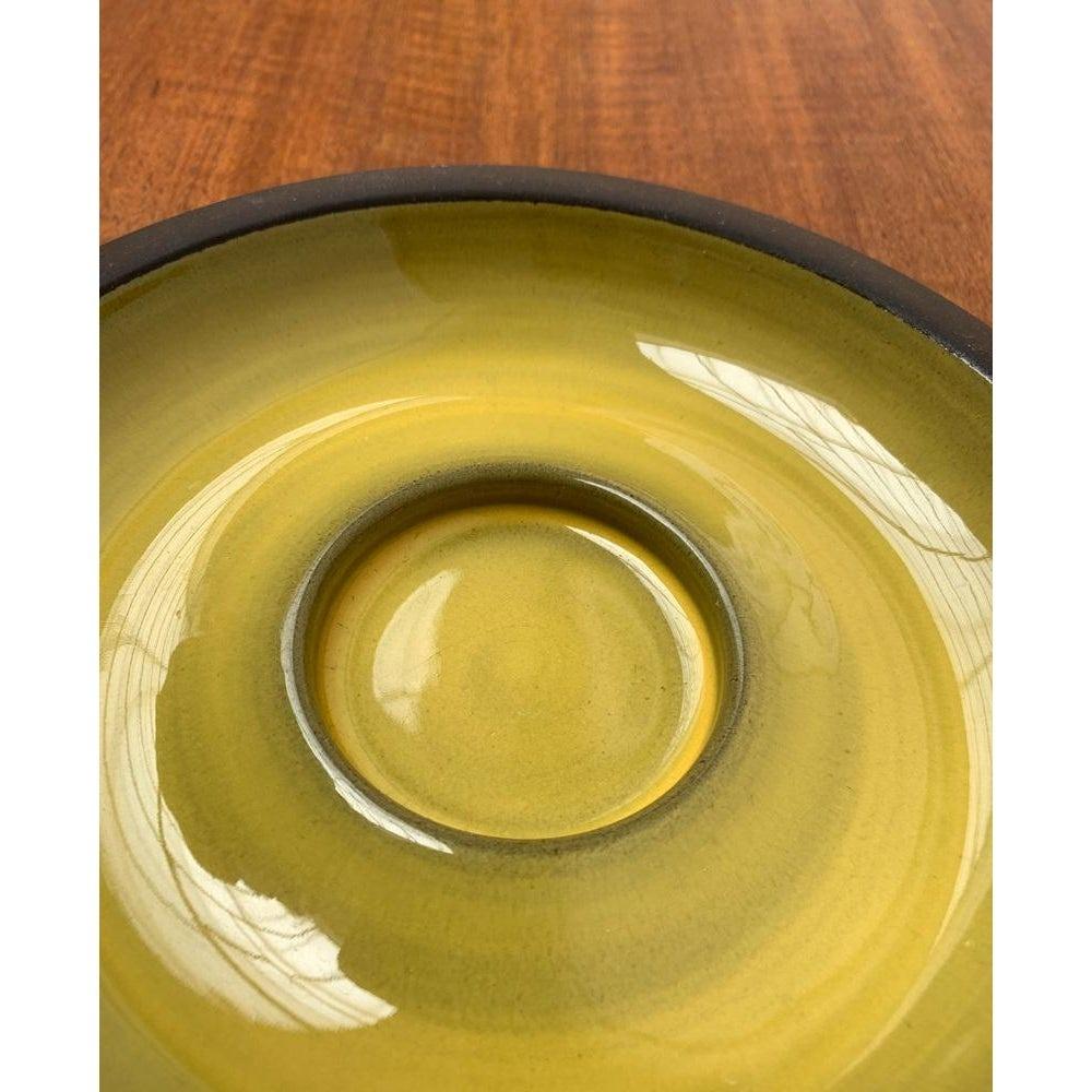Mid-Century Danish Ceramic Minimalist Candle Holder From Lehmann Pottery, 1960s For Sale 1