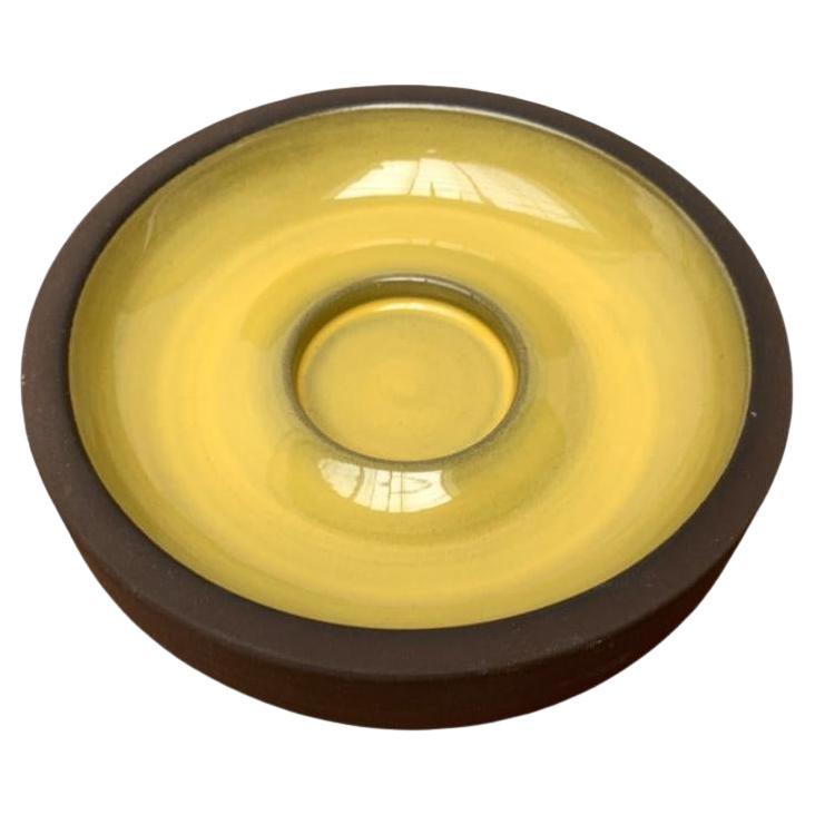 Porte-bougies minimaliste danois du milieu du siècle dernier de la poterie Lehmann, années 1960