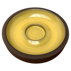 Mid-Century Danish Ceramic Minimalist Candle Holder From Lehmann Pottery, 1960s
