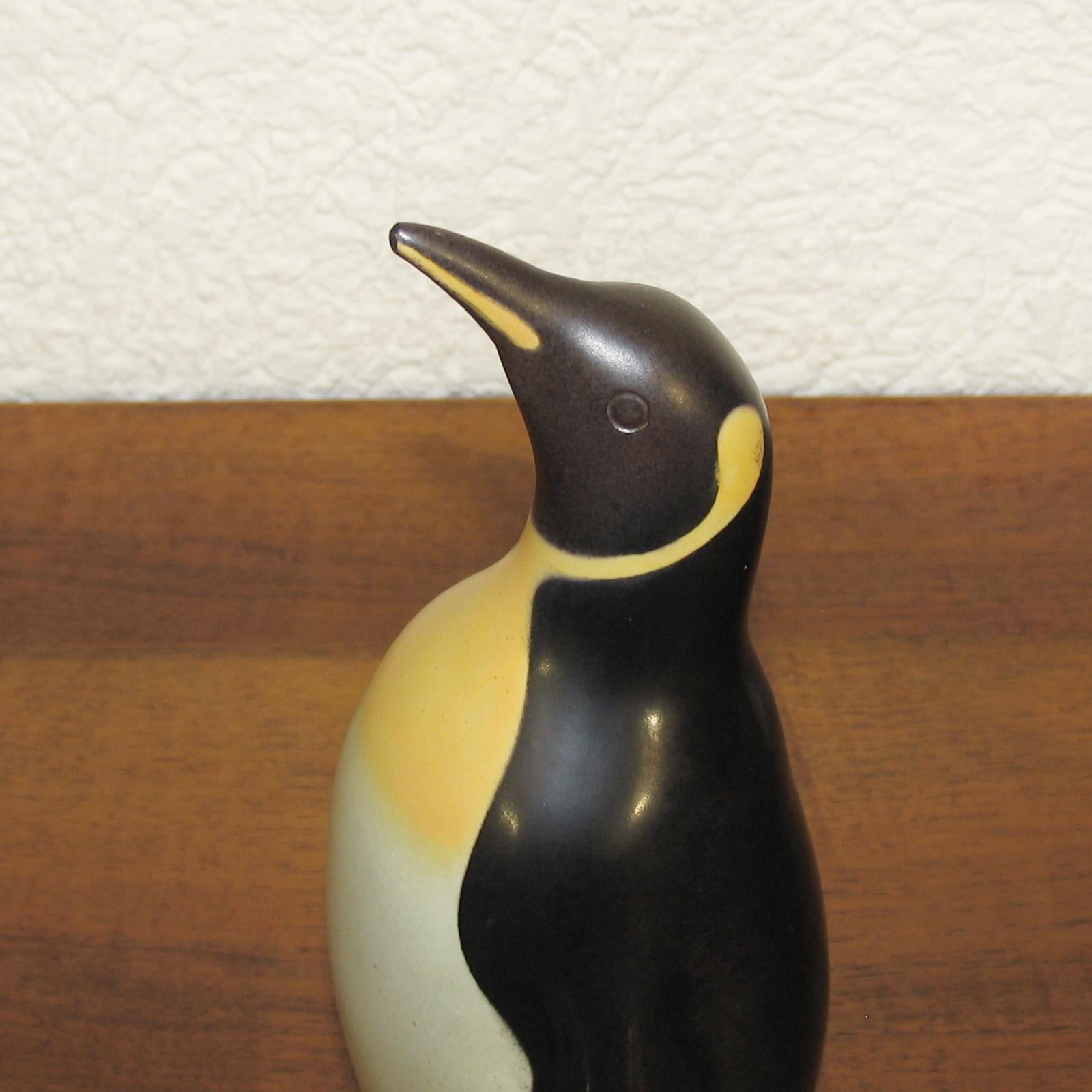 Mid-Century Modern Midcentury Danish Ceramic Penguin Bank by Knabstrup