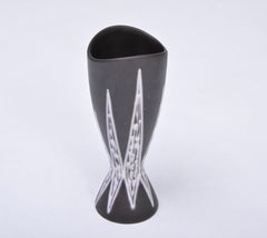 Black Danish Mid-Century Ceramic vase by Svend Aage Holm Sørensen, 1950s