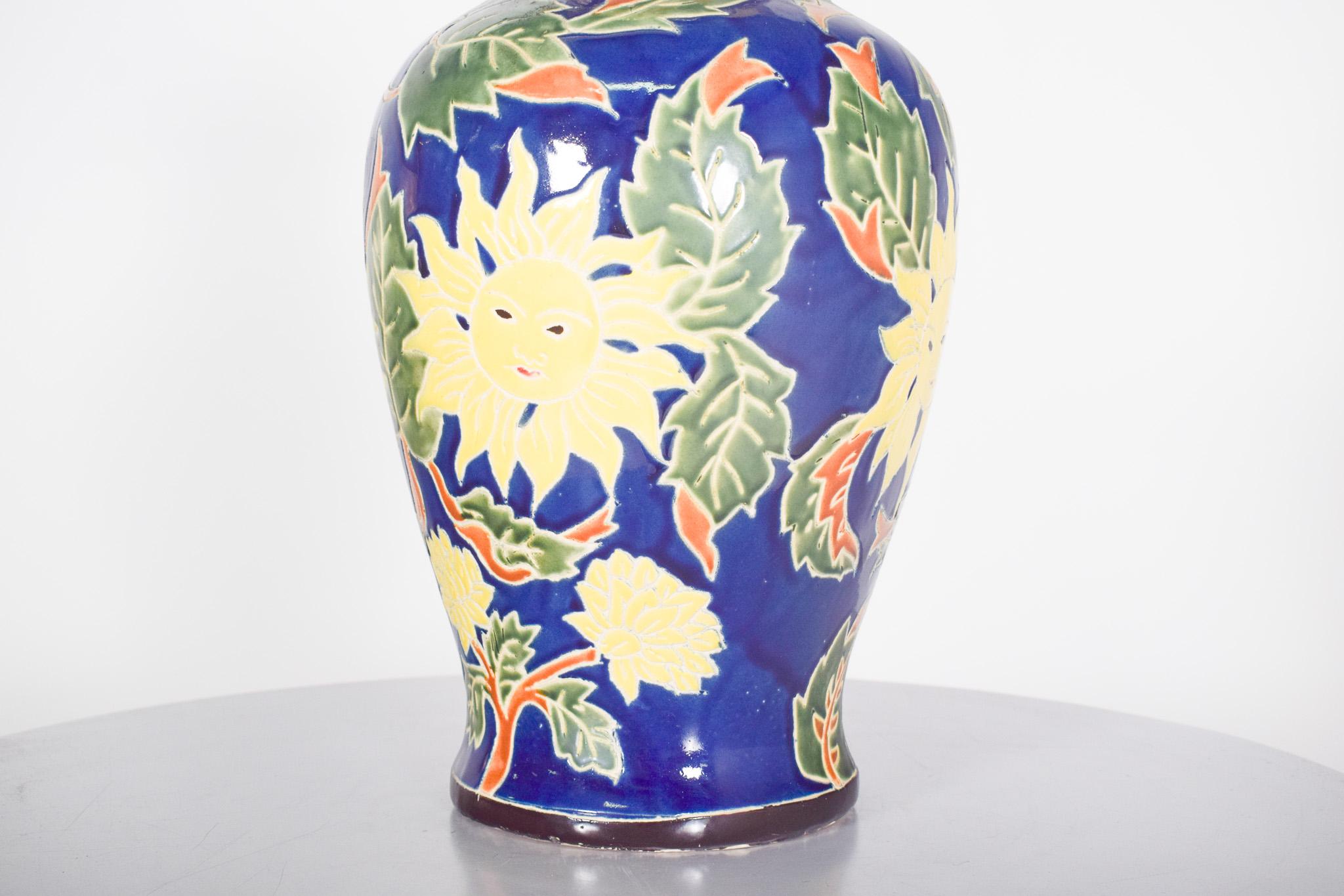 Mid-Century moderno Vaso in ceramica danese di metà secolo in vendita