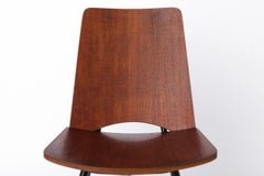 Mid Century Danish Chair 1950s Teak Plywood Chair, Vintage Desk Chair