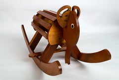 Mid Century Danish Children's Rocking Elephant C.1960