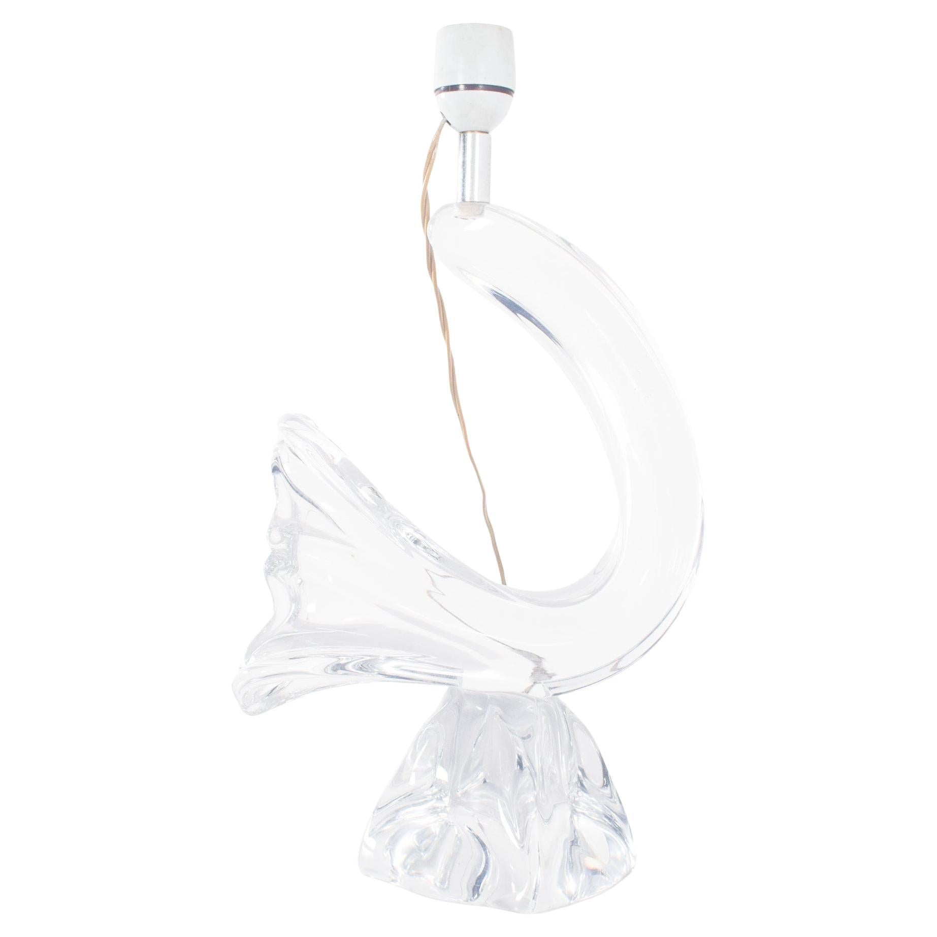Lampe en verre transparent danoise du milieu du siècle en vente