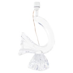 Lampe en verre transparent danoise du milieu du siècle