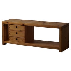 Mid Century Danish Console Table with Drawers in Pine, by Aksel Kjersgaard, 1970
