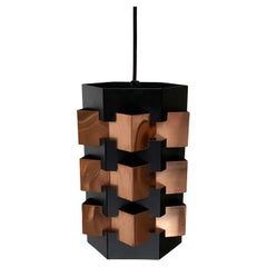 Mid-Century Danish Copper Pendant from Lyfa, 1960s