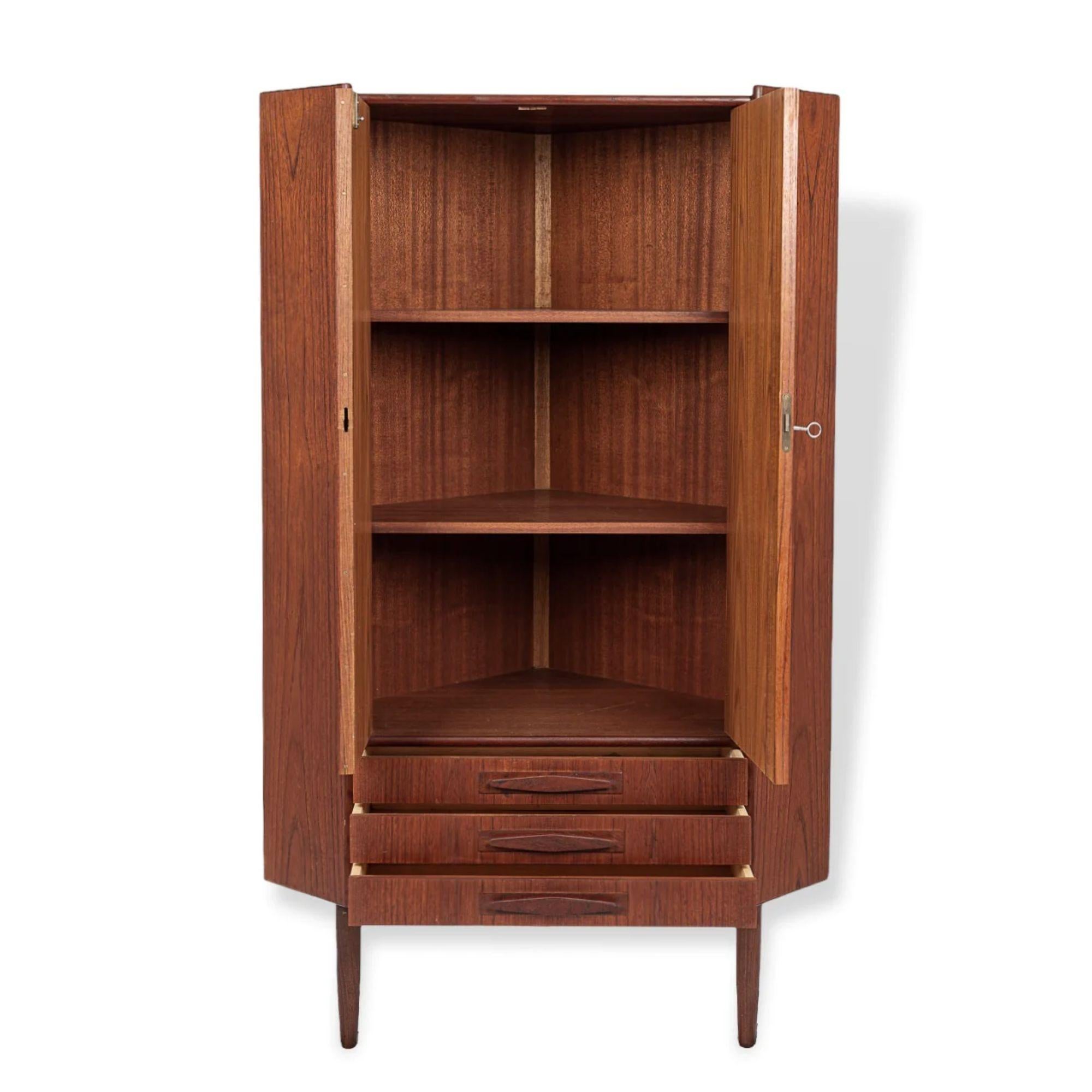 Corner bar cabinet sales mid century