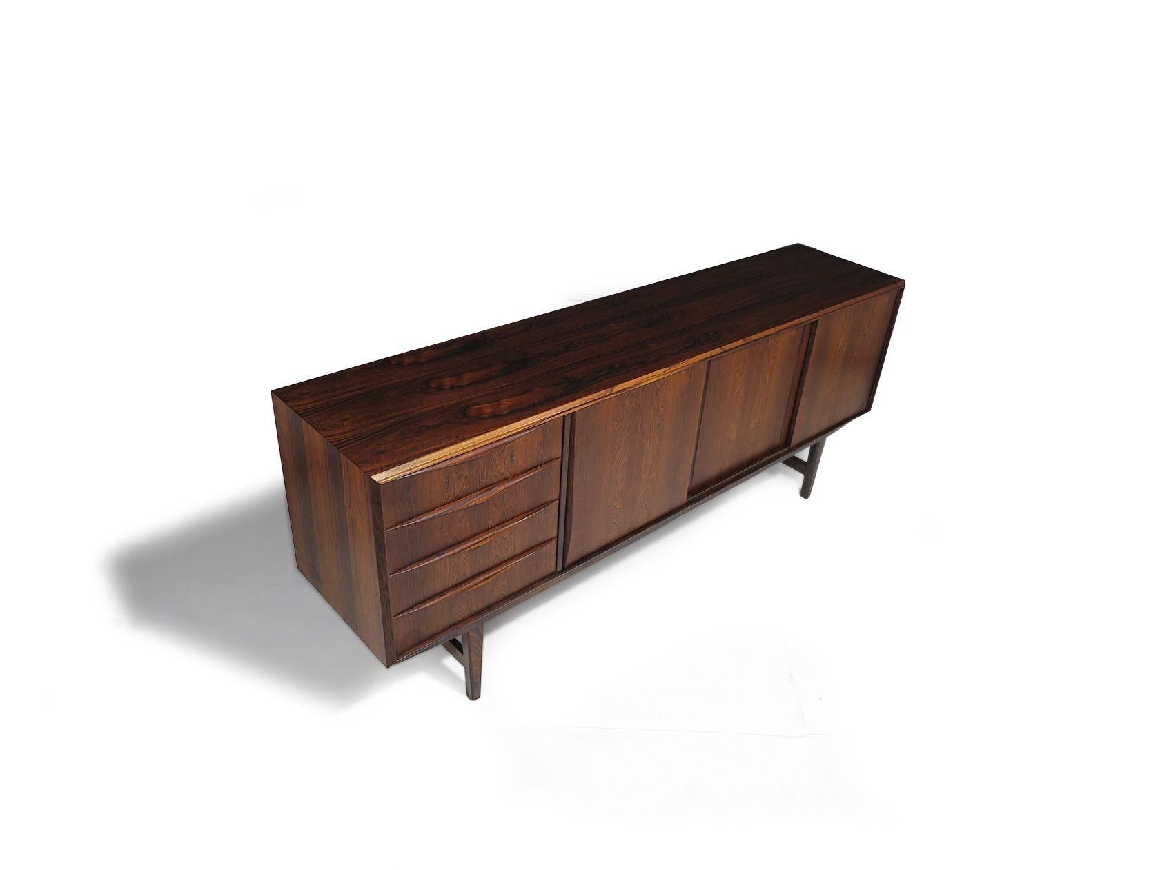 Mid-Century Danish Credenza in Brazilian Rosewood – Restored For Sale 1