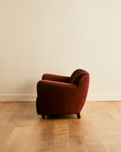 Mid Century Danish Curved Sofa c. 1950's