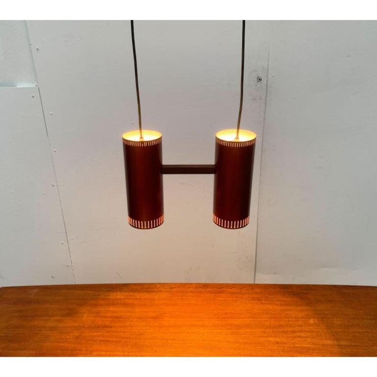 Dänische Mid-Century-Pendelleuchte Zylinder II von Jo Hammerborg, 1960er Jahre im Angebot 6