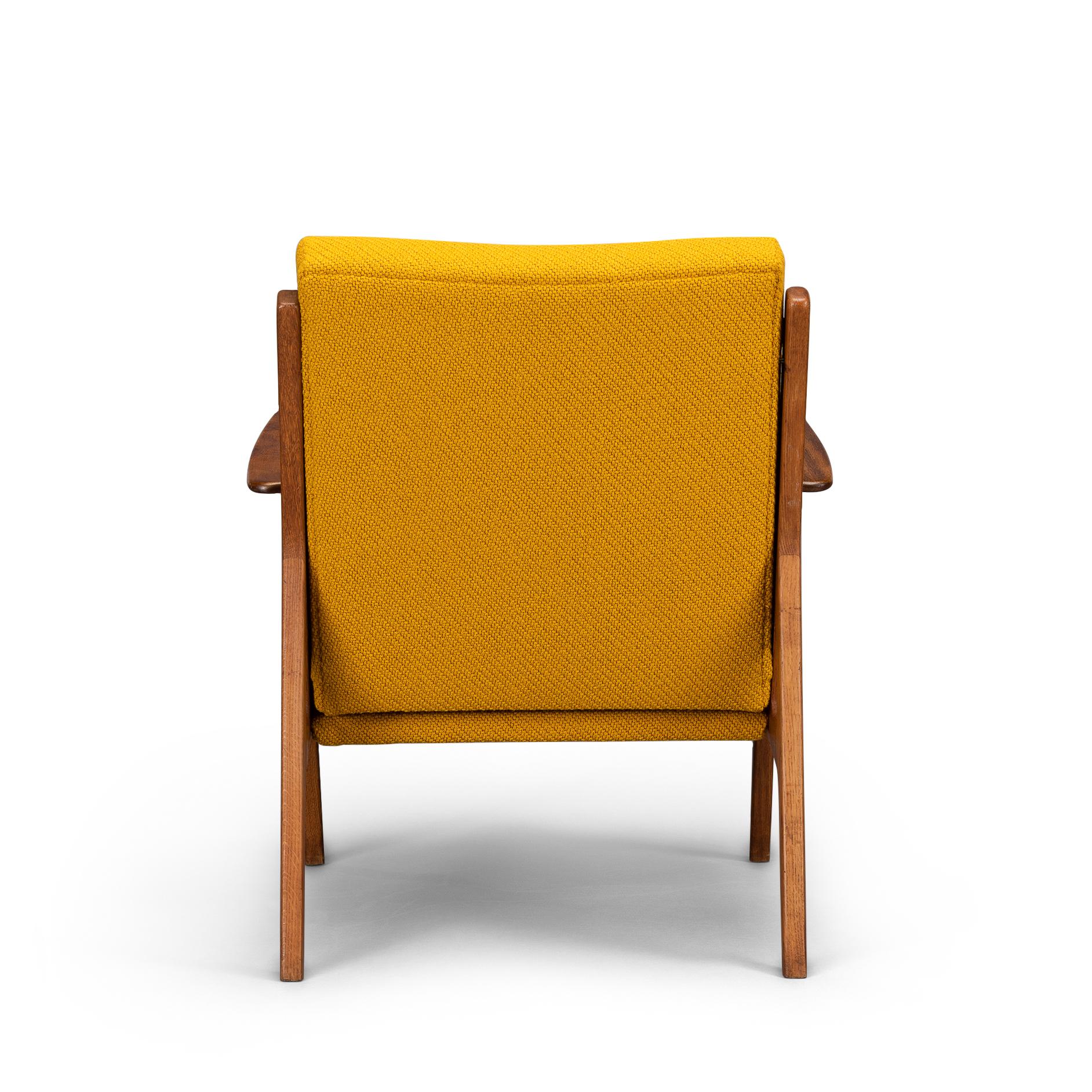 yellow mid century chair