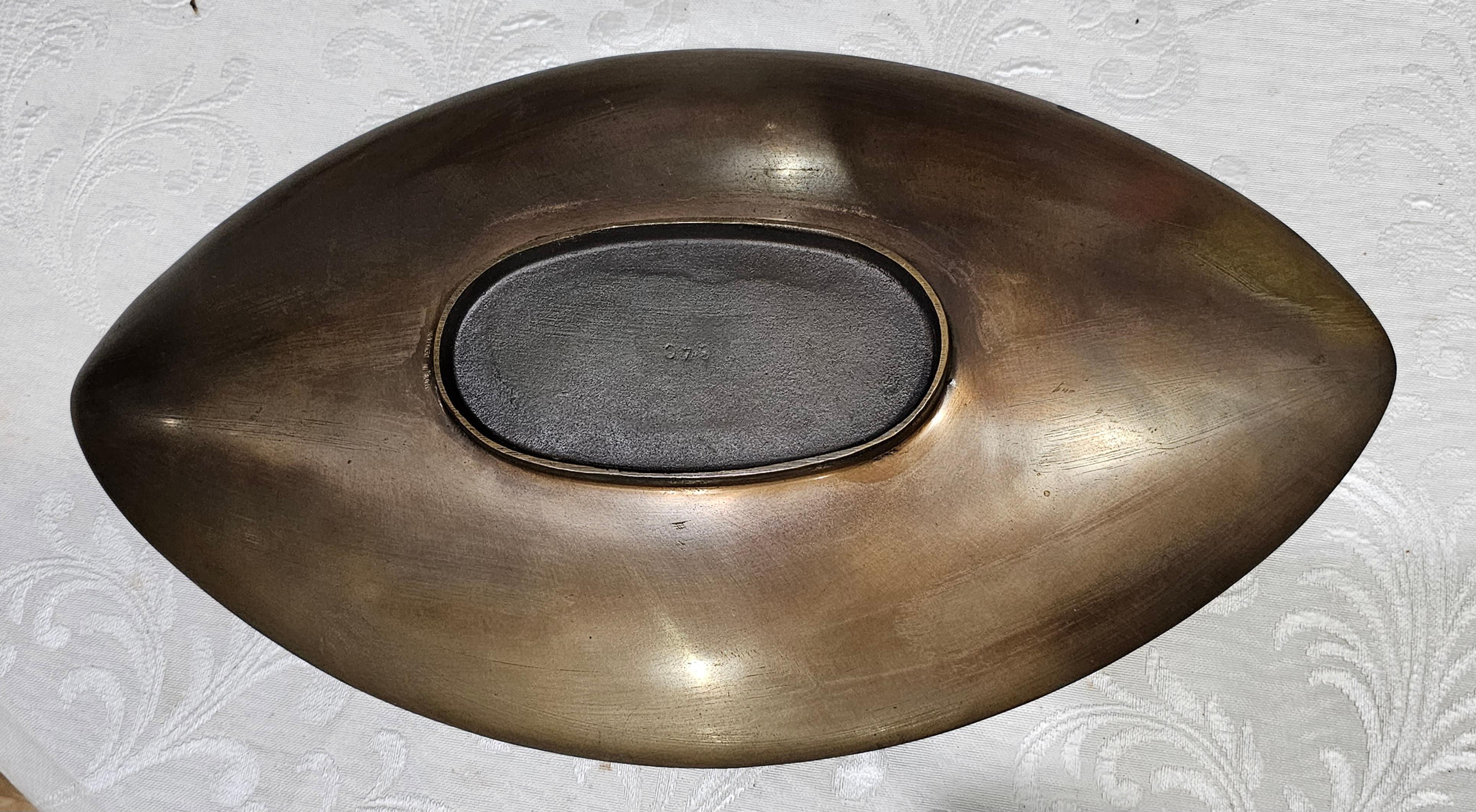 Mid-Century Danish Decorative Bronze Plaque Of King And Queen or Jewelry Tray For Sale 2