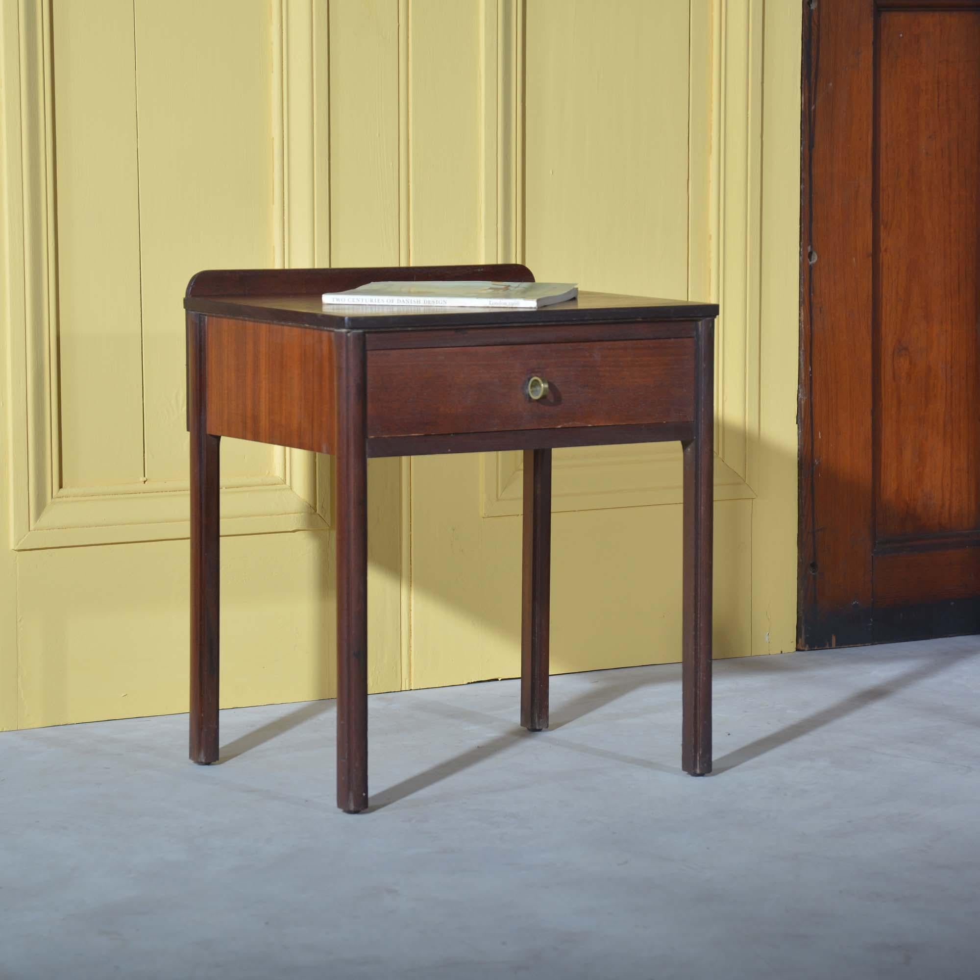 Mid-Century Modern Mid-century Danish design teak bedside table, retailed by Heals and Co For Sale