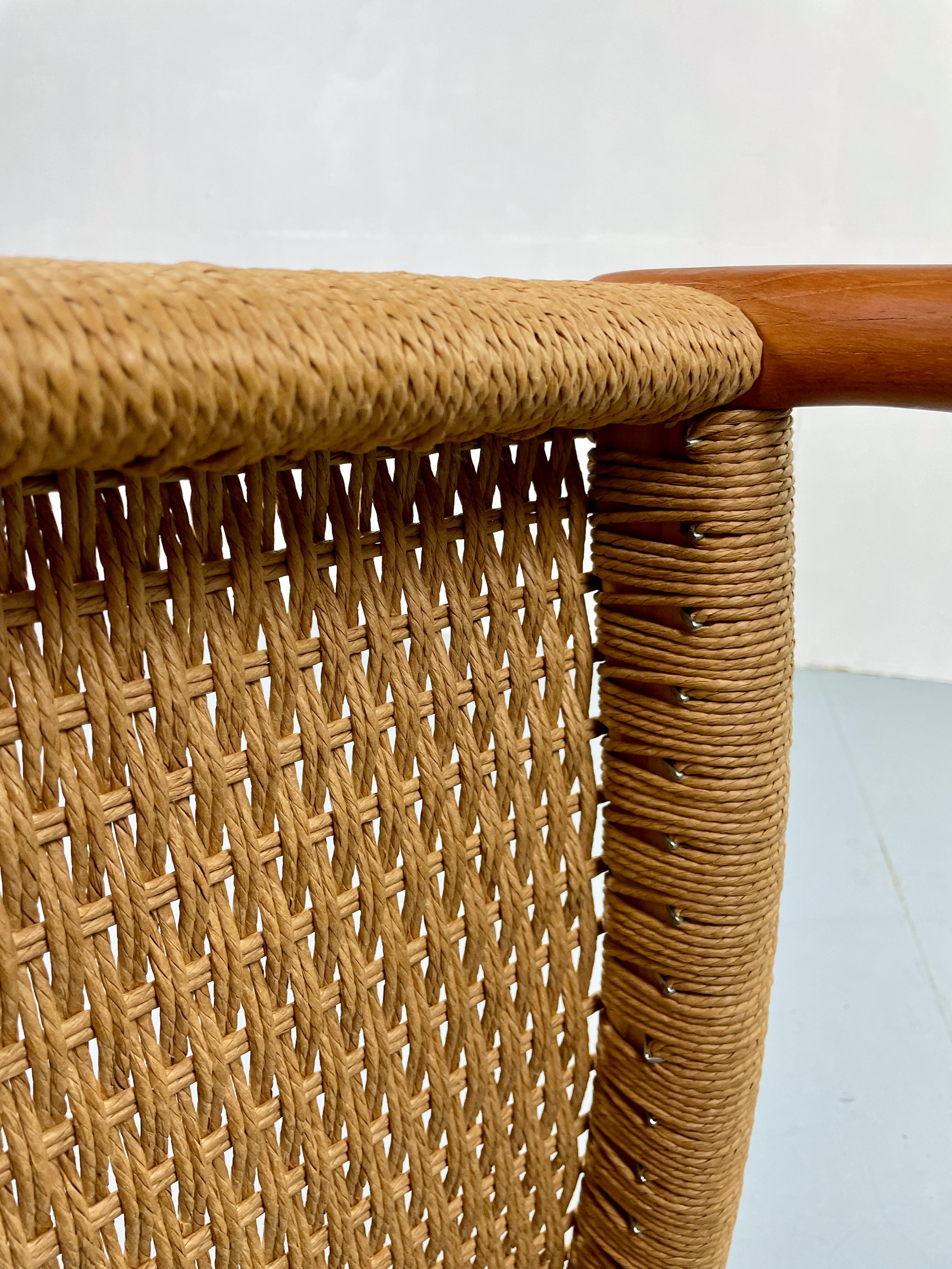 Mid Century Danish Design Teak Stool Papercord Niels O. Møller for J. L. Moller 4