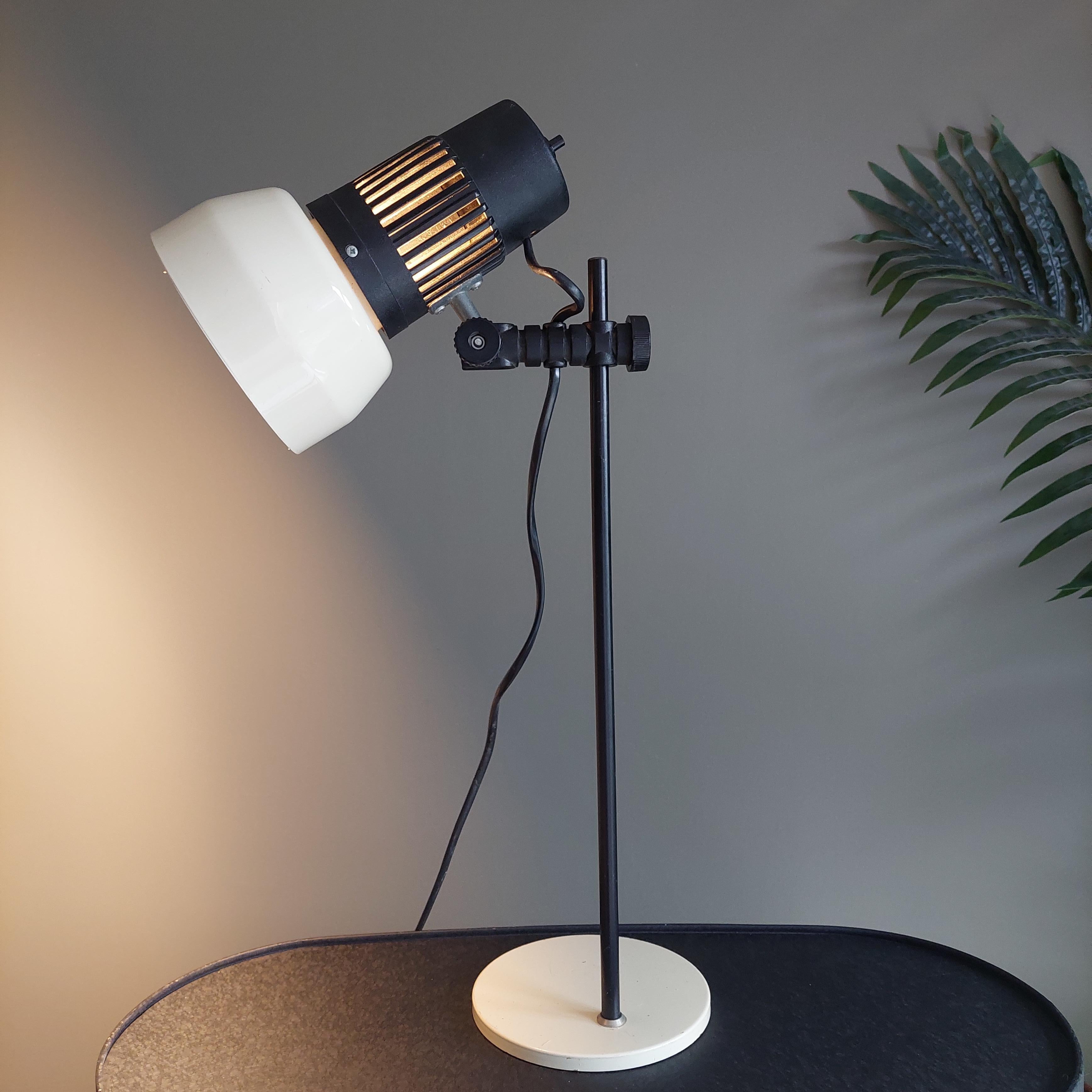 Mid century Danish Desk adjustable table lamp by BHS, 80s 1