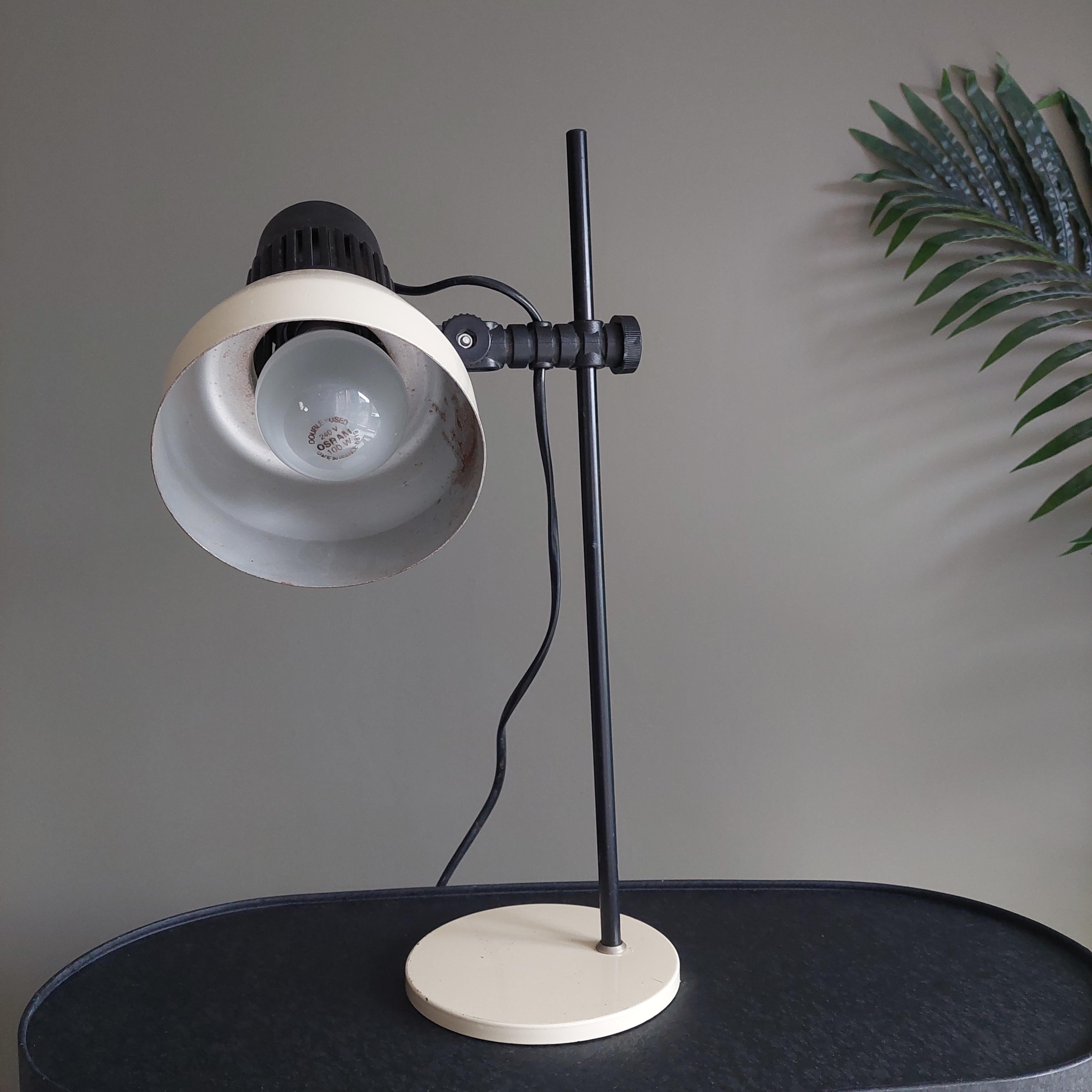 Mid century Danish Desk adjustable table lamp by BHS, 80s 3