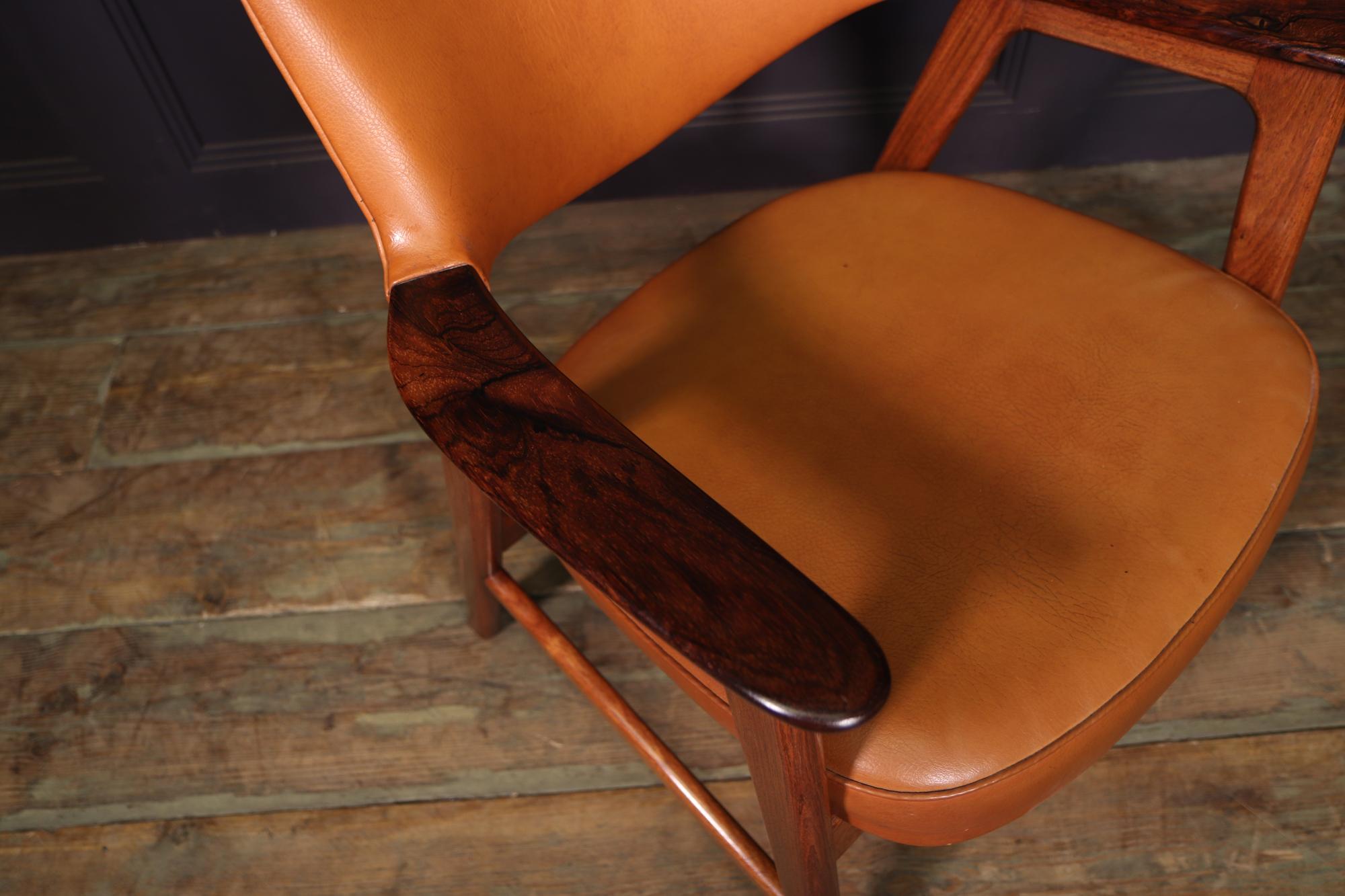 French Mid century Danish Desk Chair by Erik Kirkkegard