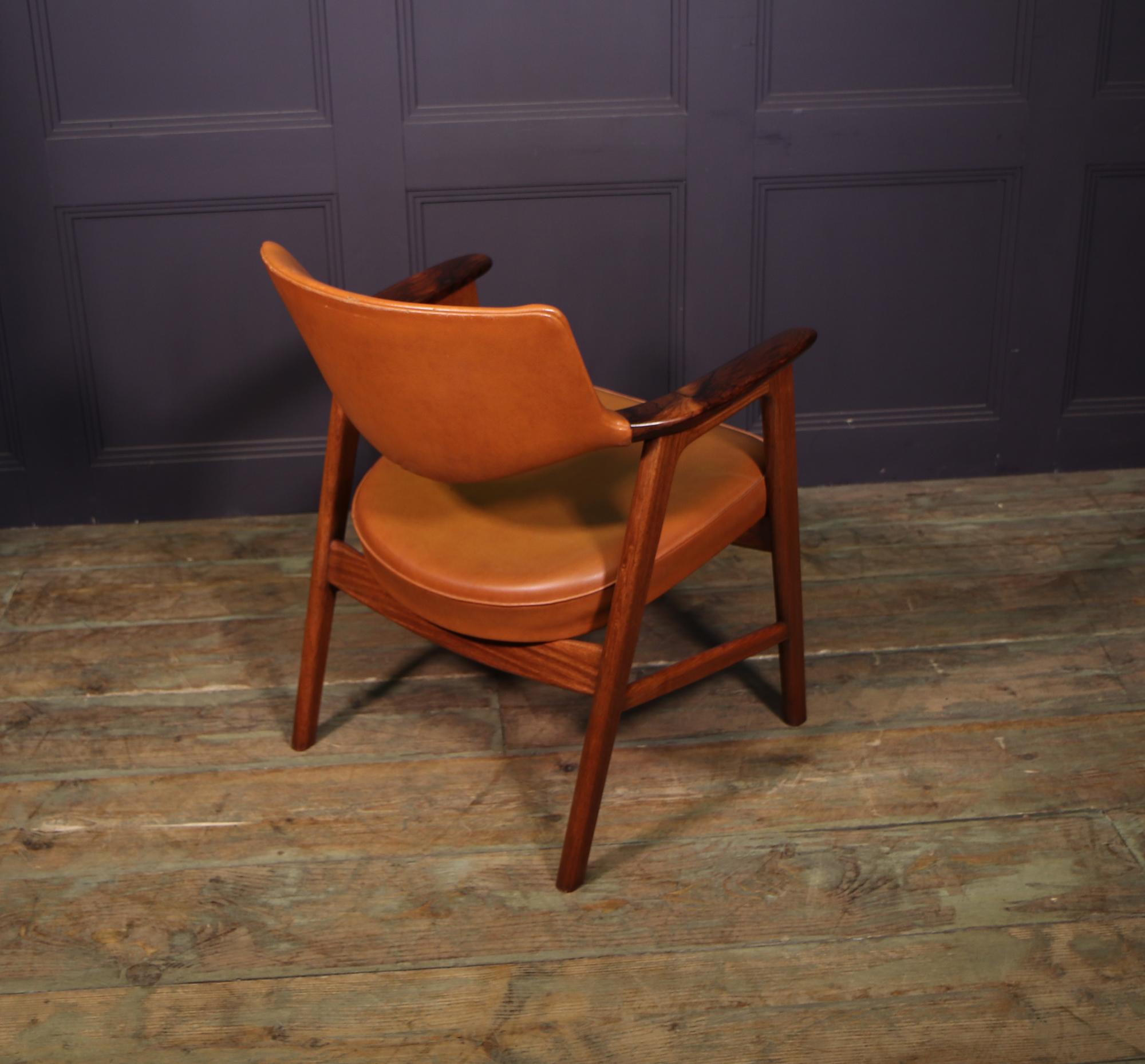 Mid century Danish Desk Chair by Erik Kirkkegard 1