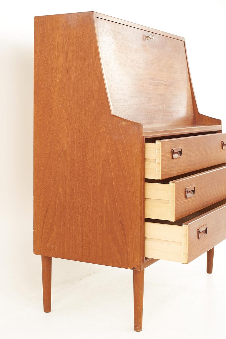 Wood Mid Century Danish Desk For Sale