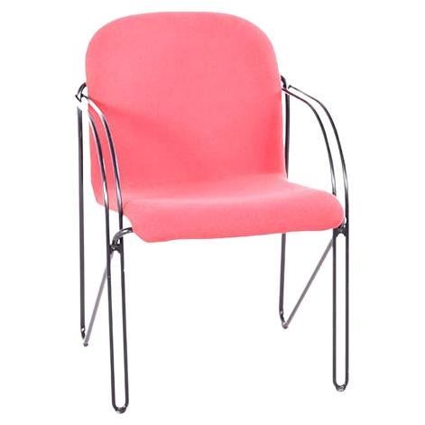 Dänischer Stuhl aus Metall mit Armlehne aus der Mitte des Jahrhunderts, 1980 im Angebot