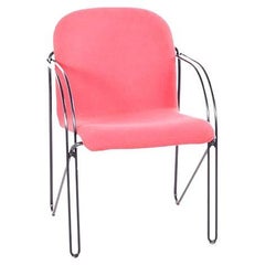 Retro Mid-Century Danish Dining Chair in Metal with Arm Rest, 1980