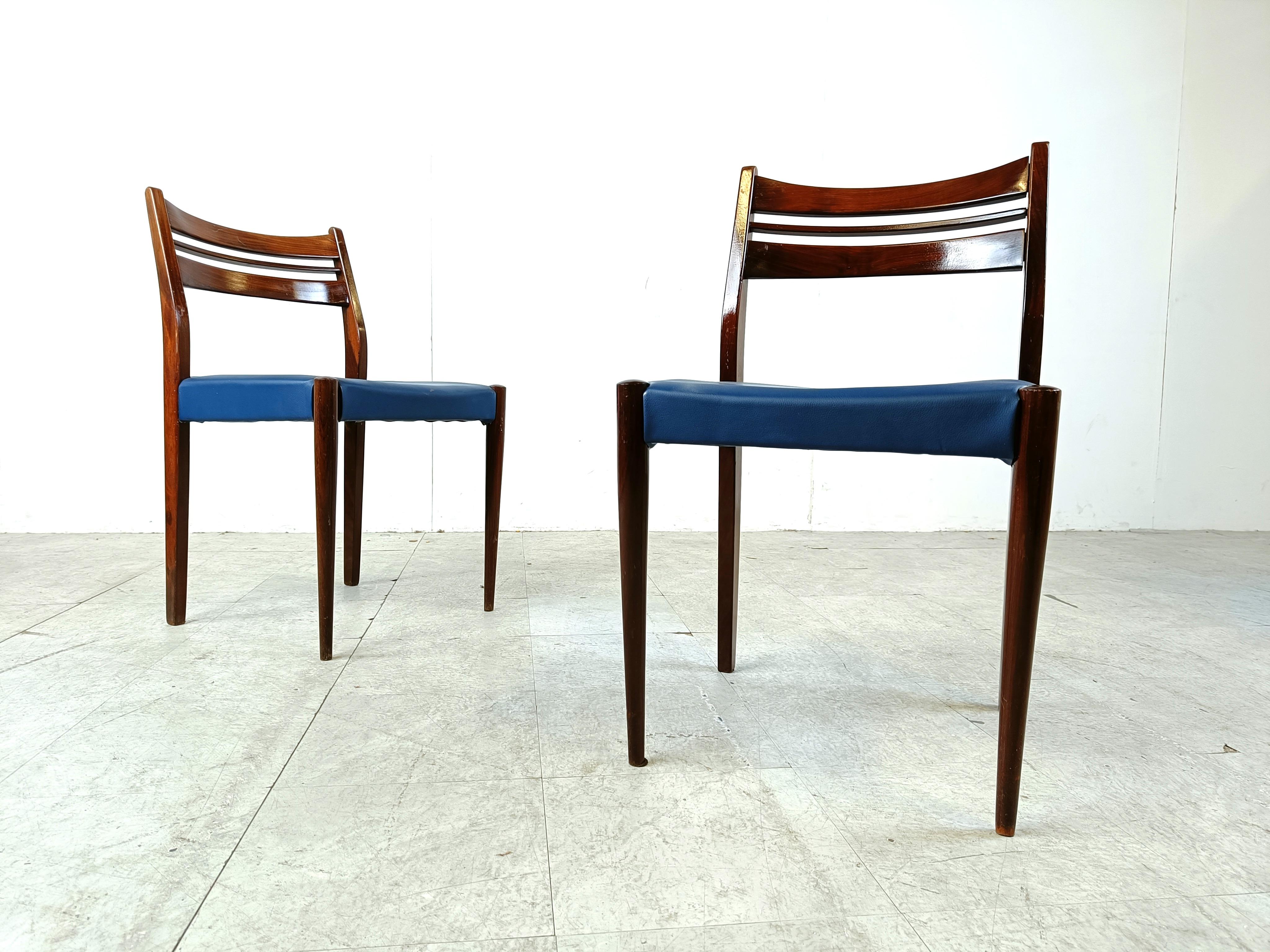 Mid century danish dining chairs, 1960s For Sale 1