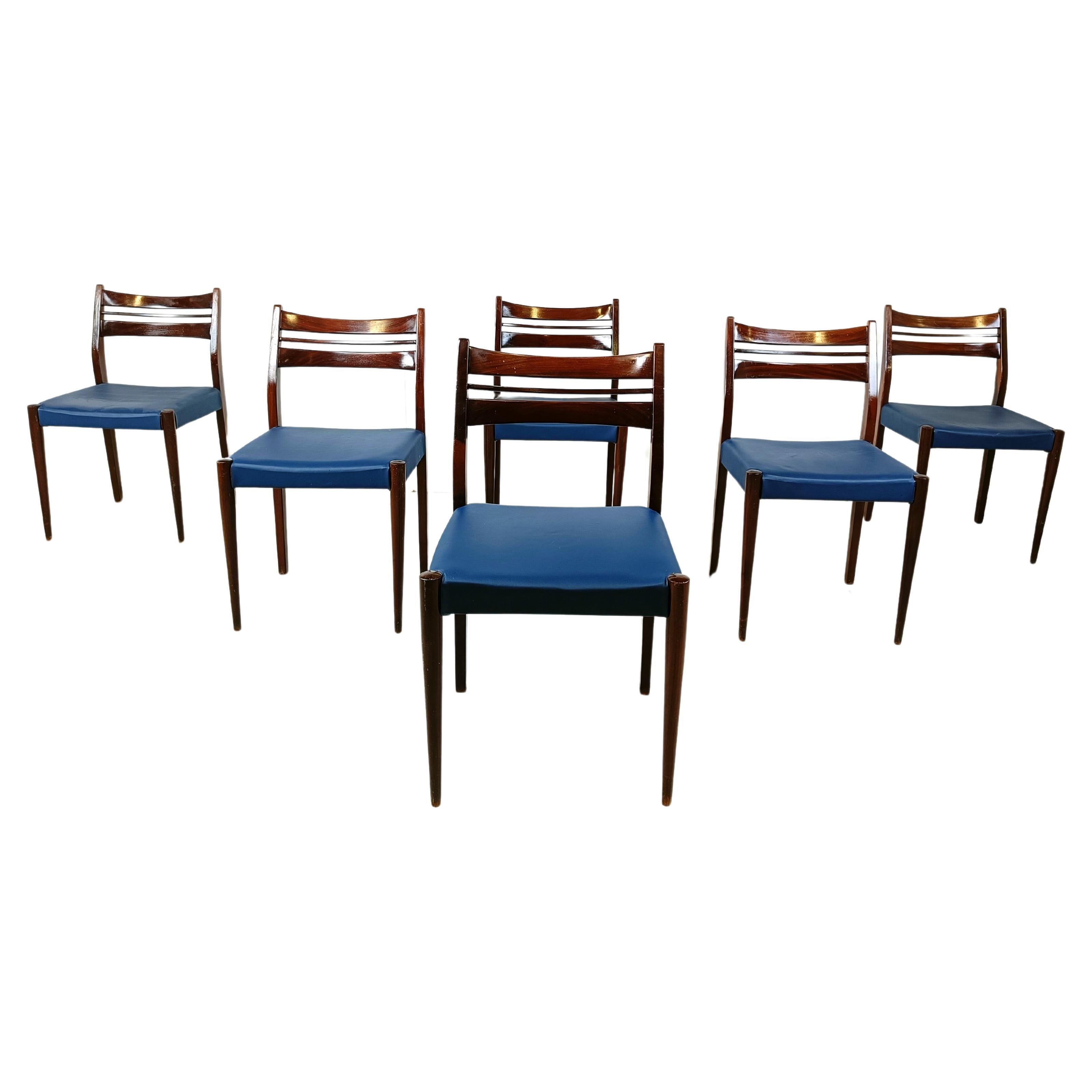 Mid century danish dining chairs, 1960s For Sale