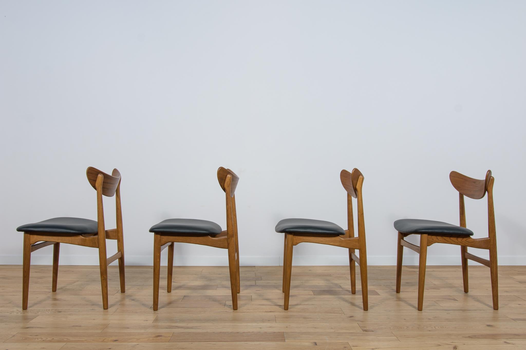 Woodwork Mid-Century Danish Dining Chairs, 1960s, Set of 4 For Sale